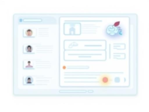 Illustration of community chat or forum interface